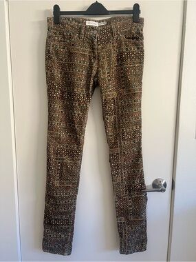 Isabel Marant Multicolor Geometric Corduroy Pant